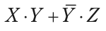X·Y＋Ȳ·Z を表す論理式（Yに上線の否定）