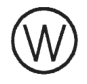 円の中にWの字の図記号