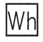 四角の中にWhの字の図記号
