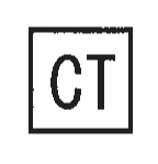 四角の中に CT の字