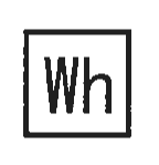 四角の中に Wh の字