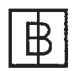 四角の中にBの字があり，縦線がBに重なる図記号