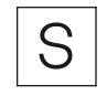 四角の中にSの字がある図記号
