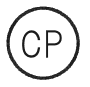 円の中にCPの字がある図記号