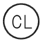 円の中にCLの字がある図記号