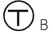円の中にTの字がある記号の右下にBの字